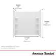 Princeton(R) PRO 60 x 32 x 60-inch Direct to Stud Subway Tile Bathtub Wall Set, 3962BWT60.020