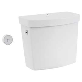 Cadet Touchless 1.28 gpf Single Flush Toilet Tank Only with Locking Device, 4000769.020