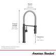 Studio(R) S Semi-Pro Pull-Down Dual Spray Kitchen Faucet With Spring Spout, 4803350.243