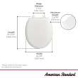 Traditional Slow-Close & Easy Lift-Off Round Front Toilet Seat, 5020B65G.020