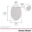 Contemporary Slow-Close & Easy Lift-Off Elongated Toilet Seat for VorMax(R) CleanCurve(R) Style Rims, 5055A65C.020