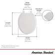 Cardiff Slow-Close Round Front Toilet Seat, 5259B65MT.020