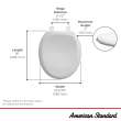 Champion(R) Slow-Close & Easy Lift-Off Round Front Toilet Seat, 5320B65CT.020