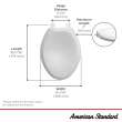 Champion(R) Slow-Close & Easy Lift-Off Elongated Toilet Seat, 5321A65CT.020