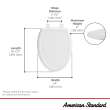 Cadet 3 Slow-Close Round Front Toilet Seat, 5345110.020