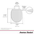 Cadet 3 Slow-Close Elongated Toilet Seat, 5350110.020