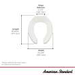 Commercial Heavy Duty Open Front Elongated Toilet Seat, 5901100.020