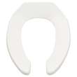 Commercial Heavy Duty Open Front Elongated Toilet Seat with EverClean(R) Surface and Self-sustaining Hinges, 5901100SS.020