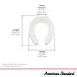 Commercial Heavy Duty Open Front Elongated Toilet Seat With EverClean(R) Surface, 5901110T.020