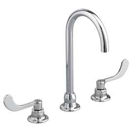 Monterrey(R) 8-inch Widespread Gooseneck Faucet With Wrist Blade Handles 1.5 gpm/5.7 Lpm Laminar Flow in Spout Base, 6540180.002