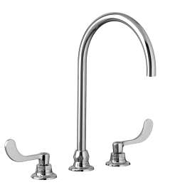 Monterrey(R) 8-Inch Widespread 8-inch Reach Gooseneck Faucet With Wrist Blade Handles 1.5 gpm/5.7 Lpm Laminar Flow in Spout Base, 6540188.002