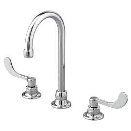 Monterrey(R) 8-Inch Widespread Gooseneck Faucet With Wrist Blade Handles 1.5 gpm/5.7 Lpm With Flexible Underbody, 6540270.002