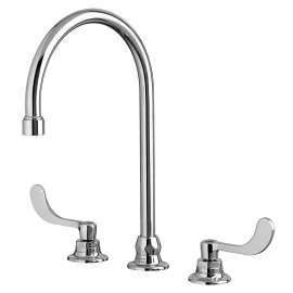 Monterrey(R) 8-Inch Widespread 8-inch Reach Gooseneck Faucet With Wrist Blade Handles 1.5 gpm/5.7 Lpm With Flexible Underbody, 6540278.002
