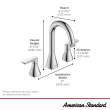 Aspirations 8-Inch Widespread 2-Handle Pull-Down Bathroom Faucet 1.2 gpm/4.5 L/min With Lever Handles, 7061821.002