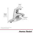 Colony(R) PRO 4-Inch Centerset Single-Handle Bathroom Faucet 1.2 gpm/4.5 Lpm With Lever Handle, 7075002.295