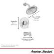 Braymer 2.5 gpm/ 9.5 L/min Tub and Shower Trim Kit with Valve and Lever Handle, 7427502.295