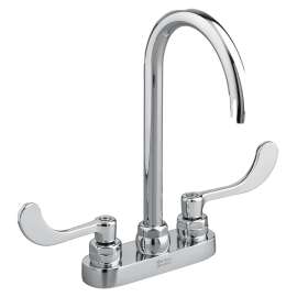 Monterrey(R) 4-Inch Centerset Gooseneck Faucet With Wrist Blade Handles 1.5 gpm/5.7 Lpm Laminar Flow in Spout Base, 7500180.002