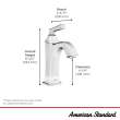 Crawford Single Hole Single-Handle Bathroom Faucet 1.2 gpm/4.5 L/min With Lever Handle, 7612107.002
