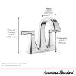 Crawford 4-Inch Centerset 2-Handle Bathroom Faucet 1.2 gpm/4.5 L/min With Lever Handles, 7612207.002