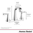 Crawford 8-Inch Widespread 2-Handle Bathroom Faucet 1.2 gpm/4.5 L/min With Lever Handles, 7612807.002