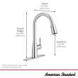 Hillsdale Single-Handle Pull-Down Dual Spray Kitchen Faucet, 7617300.075