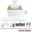 Studio(R) S Above Counter Sink Top with Center Hole Only, 7813001.479