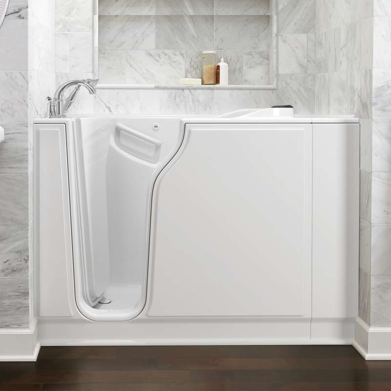 American Standard As Walk In Tubs 30 In X 52 In Walk In Whirlpool Bathtub With Left Hand Drain White