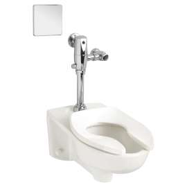 Commercial Elongated Toilet with Everclean in White