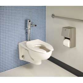 Commercial Wall Mounted Elongated Toilet Bowl in White