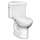 Triangle Cadet Pro Right Height Elongated Toilet without Seat in White