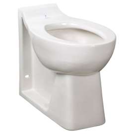 Commercial Right-Height Elongated Toilet with Integral Seat, Seat Post Holes, and Everclean Surface