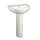 24 Two-Piece Lavatory and Pedestal with Three Faucet Holes (4 Centers) in White
