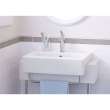 Boxe Bathroom Sink with Single Hole Faucet Mount in White