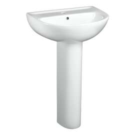22-In 2-Piece Lavatory And Pedestal With Single Faucet Hole