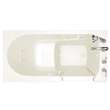 3060.509.CRL 30-in. x 60-in. Walk-In Air Spa and Whirlpool Massage Bathtub with Right-Hand Drain and Tub Faucet in Linen