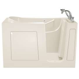 3060.509.SR-M Gelcoat Wit 30-in. x 60-in. Walk-In Soaking Bathtub with Right-Hand Drain and Tub Faucet