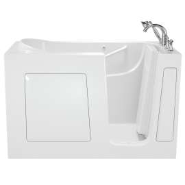 3060.509.WRW 30-in. x 60-in. Walk-In Whirlpool Massage Bathtub with Right-Hand Drain and Tub Faucet in White