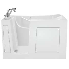 3060.509.SLW 30-in. x 60-in. Walk-In Soaking Bathtub with Left-Hand Drain and Tub Faucet in White