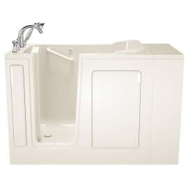 2848.509.CL-M Gelcoat Wit 28-in. x 48-in. Walk-In Air Spa and Whirlpool Massage Bathtub with Left-Hand Drain and Tub Faucet