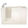 28-in. x 48-in. Walk-In Soaking Bathtub with Left-Hand Drain and Tub Faucet in Linen