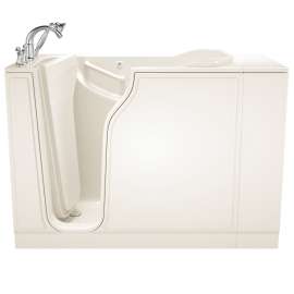 3052.509.SL-M Gelcoat Wit 30-in. x 52-in. Walk-In Soaking Bathtub with Left-Hand Drain and Tub Faucet