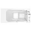 30-in. x 52-in. Walk-In Air Spa Bathtub with Right-Hand Drain and Tub Faucet in White