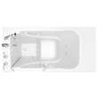 30-in. x 52-in. Walk-In Air Spa and Whirlpool Massage Bathtub with Left-Hand Drain and Tub Faucet in White
