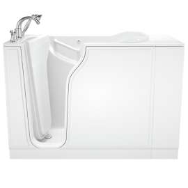 30-in. x 52-in. Walk-In Soaking Bathtub with Left-Hand Drain and Tub Faucet in White