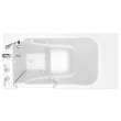 30-in. x 52-in. Walk-In Soaking Bathtub with Left-Hand Drain and Tub Faucet in White