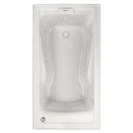 60-in. x 32-in. Deep Soak EverClean Air Bath with Apron and Left Hand Drain in White