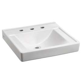 Everclean Wall-Hung Bathroom Sink with 8