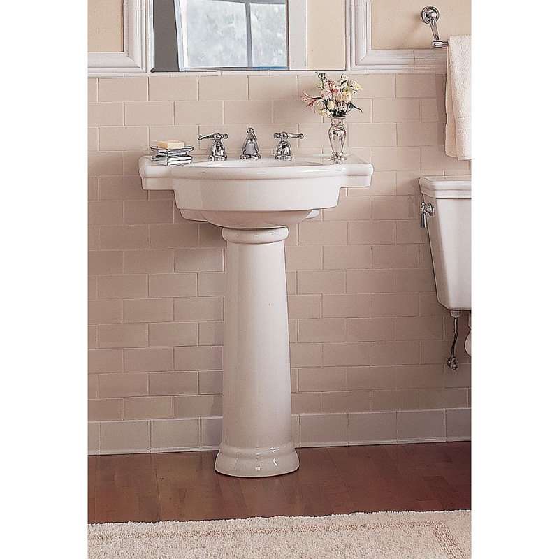 American Standard Retrospect Pedestal Bathroom Sink With Base White