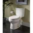 H2Option Dual Flush Right Height Elongated 0.92/1.28 Gpf 2-Piece Toilet - Lined Tank, in Bone