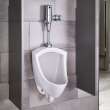0.5 GPF Urinal System with Selectronic Battery-Powered Flush Valve in White